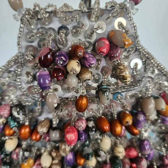 Beaded Multicolor Handbag - Picture 4 of 10